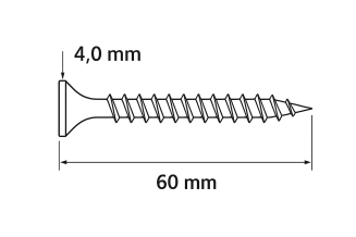 Wkręt hartowany do drewna 4 × 60 mm – ocynk złoty. - 5