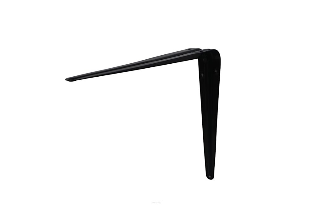 Wspornik stalowy do półek LOFT 200 × 250 mm – czarny.