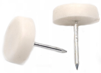 Ślizg pojedynczy z gwoździem, biały. - 2