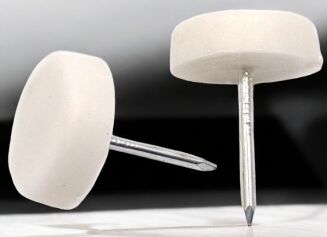 Ślizg pojedynczy z gwoździem, biały. - 3