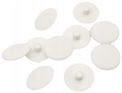 Zaślepka Ø 12,5 mm do konfirmatu – biała, maskująca nakładka.