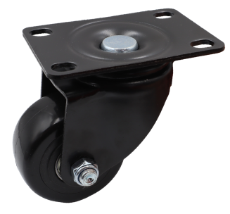 Zestaw 4 kółek obrotowych Ø 65 mm – gumowane, łożyskowane, podstawa 63 × 94 mm (bez hamulca) - 2