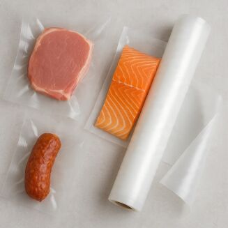 Rolka do pakowania próżniowego 28 × 600 cm – folia moletowana PA/PE, do żywności, sous-vide. - 3