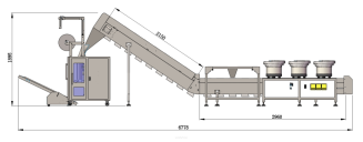 Maszyna, automat pakujący 520 z 6 podajnikami + dorzut ręczny 2 stanowiskowy - 4