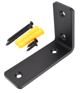 Wspornik LOFT typu L 250 × 180 × 38 mm, w czarnym macie. - 2