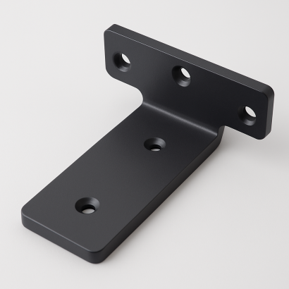 Wspornik półki LOFT typu T 150 × 100 × 50 mm, stalowy, czarny mat.