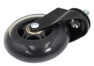 Kółko obrotowe Ø 75 mm, kauczukowe z trzpieniem montażowym M10 × 15 mm. - 4