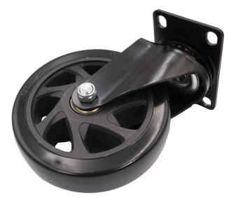 Zestaw 8 kółek obrotowych Ø 125 mm – gumowane, łożyskowane, podstawa 63 × 94 mm (bez hamulca) - 5