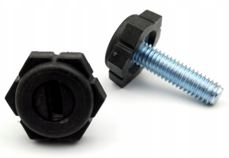 Stopka meblowa M6×22 mm – sześciokątny regulator wysokości z tworzywa i stali ocynkowanej. - 3