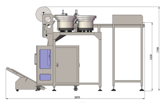 Maszyna, automat pakujący z 4 podajnikami + dorzut ręczny 2 stanowiskowy z przenośnikiem taśmowym - 5