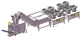 Maszyna, automat pakujący z 8 podajnikami + dorzut ręczny 2 stanowiskowy - 3