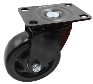 Zestaw 8 kółek obrotowych Ø 100 mm – gumowane, łożyskowane, podstawa 63 × 94 mm (bez hamulca) - 2