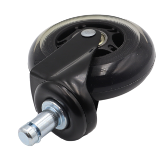 Kółko meblowe kauczukowe Ø 75 mm z trzpieniem montażowym 11 × 22 mm, łożyskowane. - 3