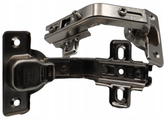 Zawias meblowy kątowy 135° z prowadnikiem H2 – slide-on, bez euro. - 2