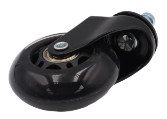 Kółko meblowe kauczukowe Ø 65 mm z trzpieniem montażowym 11 × 22 mm, łożyskowane. - 3