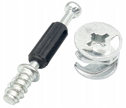 Złącze meblowe mimośrodowe 34 mm – zaczep euro do płyty 18 mm, zestaw 100 szt.