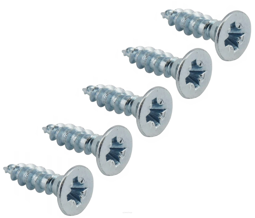 Wkręt hartowany do drewna 4 × 20 mm – ocynk biały.