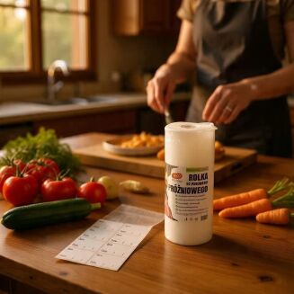 Rolka do pakowania próżniowego 28 × 1000 cm – folia moletowana PA/PE, do żywności, sous-vide. - 13