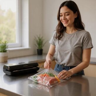 Worki próżniowe moletowane 25×30 cm – 50 szt., PA/PE, do pakowania i sous-vide. - 10