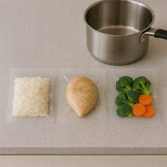 Worki próżniowe moletowane 25×30 cm – 50 szt., PA/PE, do pakowania i sous-vide. - 4