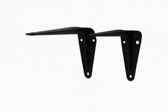 Wspornik stalowy do półek LOFT 125 × 150 mm – czarny. - 2