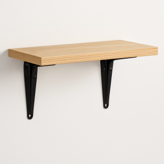 Wspornik stalowy do półek LOFT 125 × 150 mm – czarny. - 7