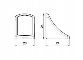 Kątownik meblowy pojedynczy do półek – komandorek ciemny brąz. - 6