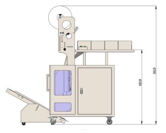 Stół do konfekcji ręcznej ze zgrzewarką z 4 przegrodami - 4