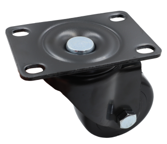 Kółko obrotowe łożyskowane Ø 65 mm z gumą – podstawa 63 × 94 mm. - 2