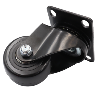 Kółko obrotowe łożyskowane Ø 65 mm z gumą – podstawa 63 × 94 mm. - 4