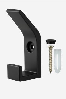 Haczyk / wieszak podwójny czarny loft – do lameli, przykręcany. - 2