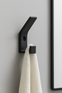 Haczyk / wieszak podwójny czarny loft – do lameli, przykręcany. - 3