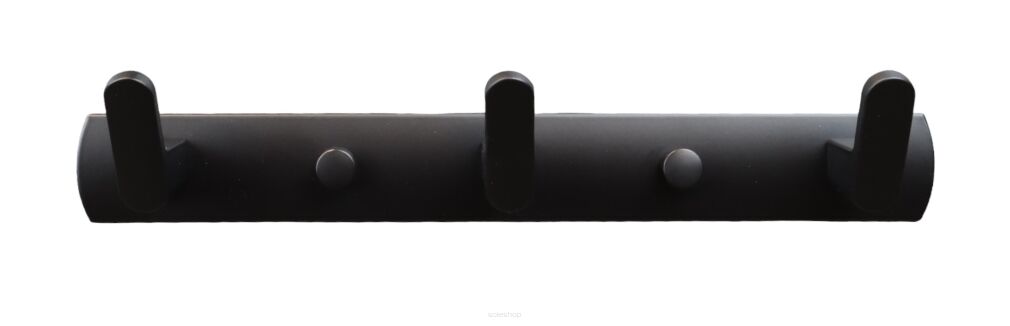 Wieszak ścienny loft czarny 3 haczyki – uniwersalny montaż.