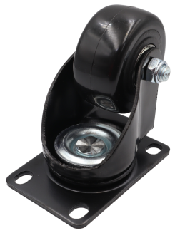 Zestaw 8 kółek obrotowych Ø 65 mm – gumowane, łożyskowane, podstawa 63 × 94 mm (bez hamulca) - 4