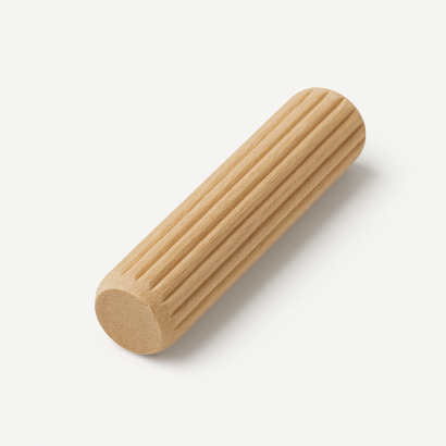 Kołek meblowy drewniany ryflowany 8×40 mm —  łącznik montażowy.