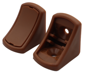 Kątownik meblowy pojedynczy do półek – komandorek jasny brąz. - 2