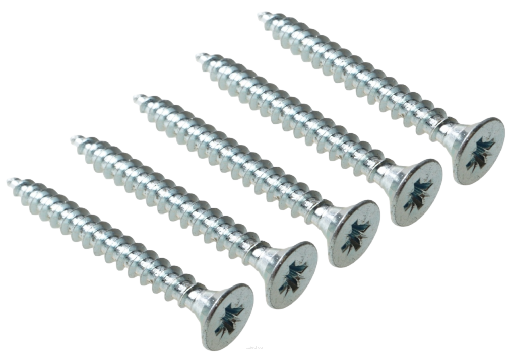 Wkręt hartowany do drewna 4 × 40 mm – ocynk biały.