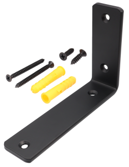 Wspornik LOFT typu L 150 × 100 × 38 mm, w czarnym macie. - 4