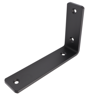 Zestaw 4× wsporników półki LOFT L150 × 100 × 38 mm – czarny mat + zestaw montażowy. - 2