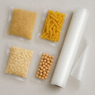 Rolka do pakowania próżniowego 25 × 600 cm – folia moletowana PA/PE, do żywności, sous-vide. - 9