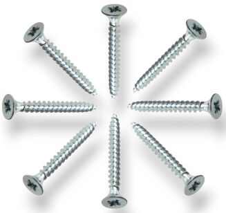 Wkręt hartowany do drewna 4 × 30 mm – ocynk biały. - 2