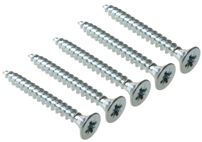 Wkręt hartowany do drewna 4 × 30 mm – ocynk biały.