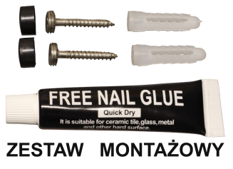 Wieszak ścienny loft czarny aluminiowy z 5 haczykami. - 4