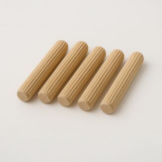 Kołek meblowy drewniany ryflowany 6×35 mm — łącznik montażowy. - 2