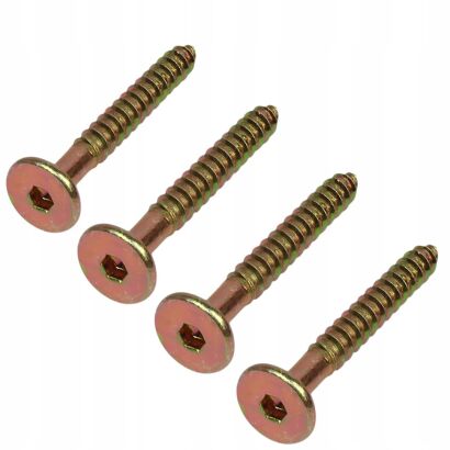 Profesjonalny wkręt HWI 6,3 × 50 mm – żółty, hartowany.