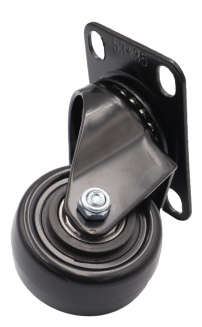 Zestaw 8 kółek obrotowych Ø 50 mm – gumowane, łożyskowane, podstawa 50 × 70 mm (bez hamulca) - 5