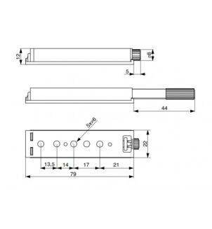 Odbojnik GTV PUSH TO OPEN z końcówką kauczukową, w metalowej obudowie. - 5