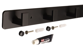 Wieszak na ubrania/ręczniki loft czarny z 6 haczykami. - 4