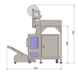 Stół do konfekcji ręcznej ze zgrzewarką z 2 przegrodami - 4