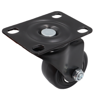 Zestaw 4 kółek obrotowych Ø 40 mm – gumowane, łożyskowane bez hamulca. - 3